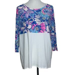 Lilly Pulitzer Pop Up Got Your Back Finn Long Sleeve Top Sz XL